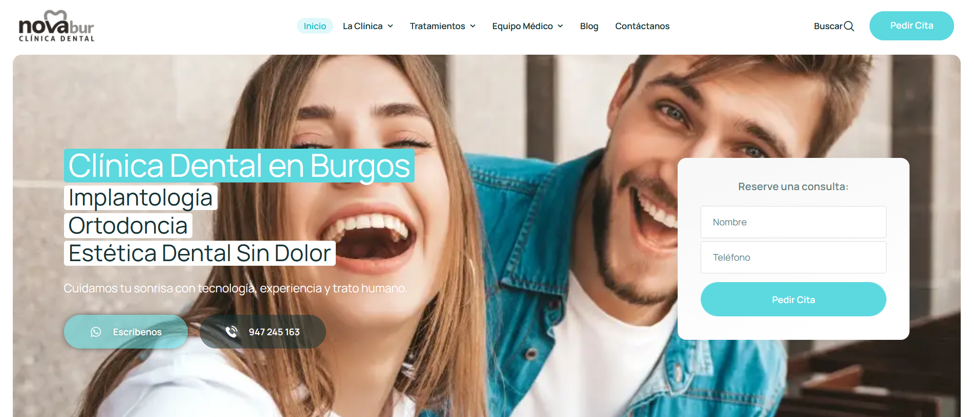Dental clinic website after SEO — top positions and organic traffic growth